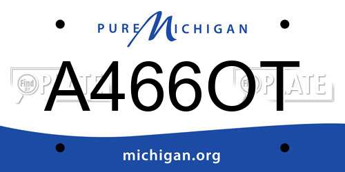 A466OT Michigan License Plate