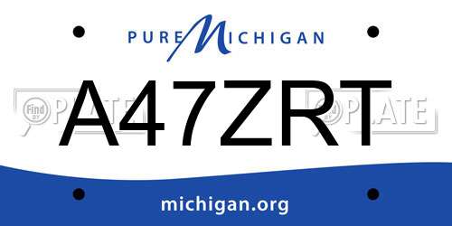 A47ZRT Michigan License Plate