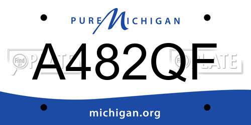A482QF Michigan License Plate