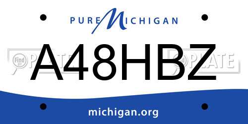 A48HBZ Michigan License Plate