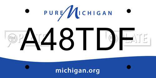 A48TDF Michigan License Plate