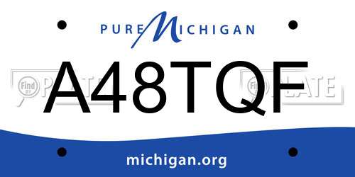 A48TQF Michigan License Plate