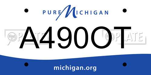 A490OT Michigan License Plate