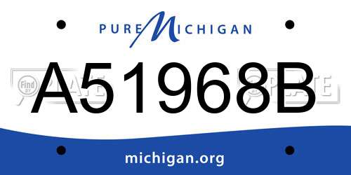 A51968B Michigan License Plate