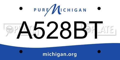 A528BT Michigan License Plate