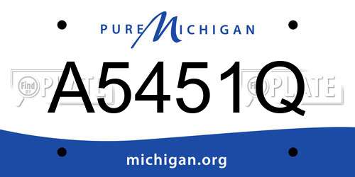A5451Q Michigan License Plate