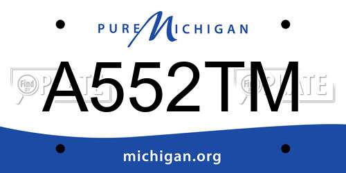 A552TM Michigan License Plate