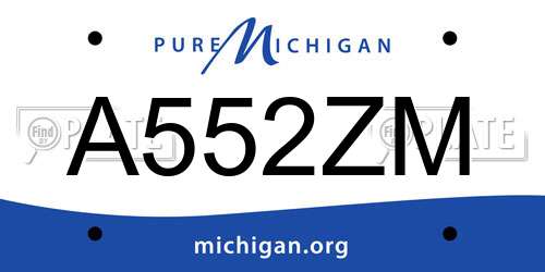 A552ZM Michigan License Plate