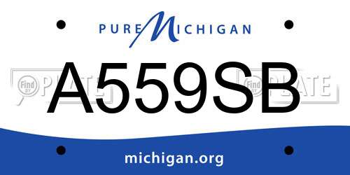 A559SB Michigan License Plate