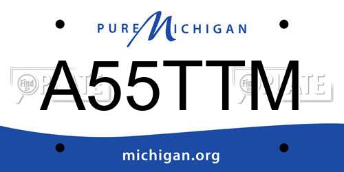 A55TTM Michigan License Plate