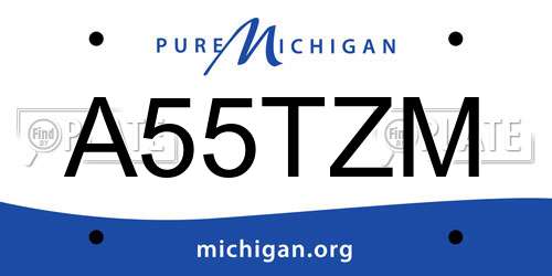 A55TZM Michigan License Plate