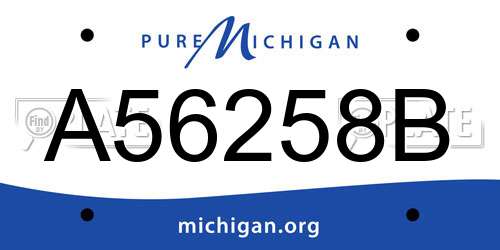 A56258B Michigan License Plate