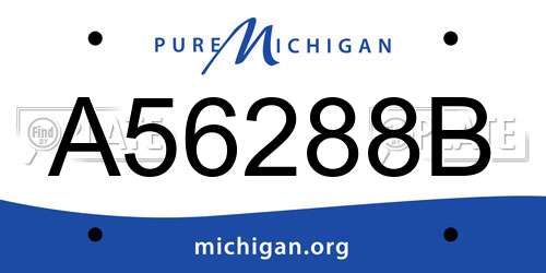 A56288B Michigan License Plate
