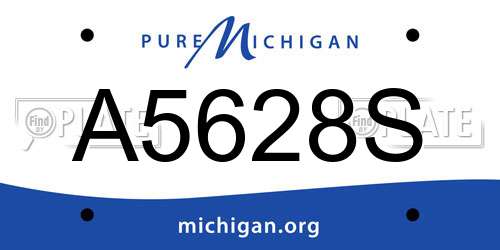 A5628S Michigan License Plate