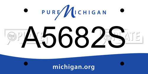 A5682S Michigan License Plate