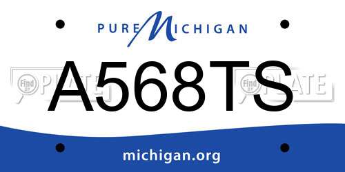 A568TS Michigan License Plate