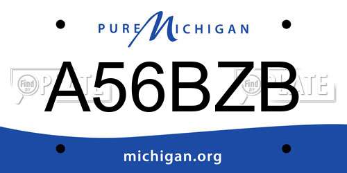 A56BZB Michigan License Plate