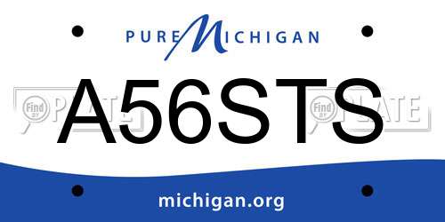 A56STS Michigan License Plate