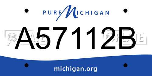 A57112B Michigan License Plate