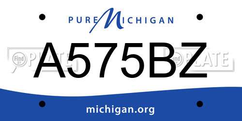 A575BZ Michigan License Plate