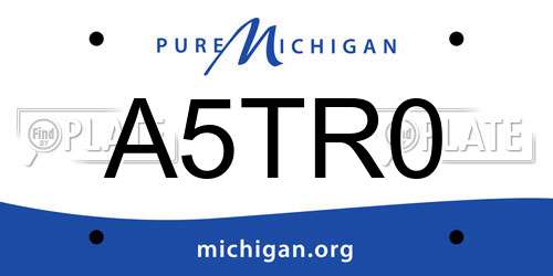 A5TR0 Michigan License Plate