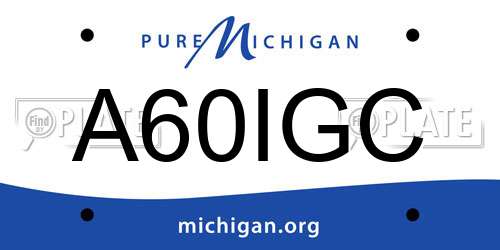 A60IGC Michigan License Plate