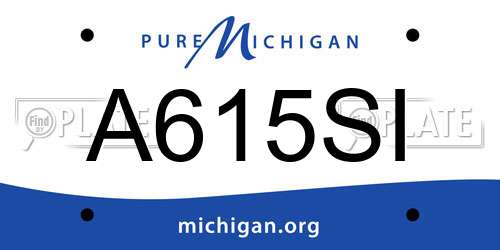 A615SI Michigan License Plate
