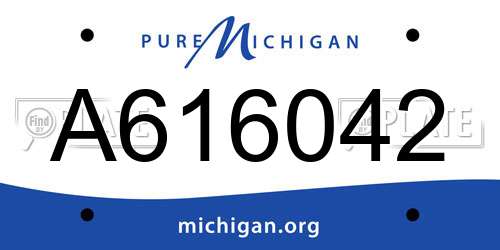 A616042 Michigan License Plate
