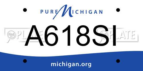 A618SI Michigan License Plate
