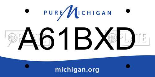 A61BXD Michigan License Plate