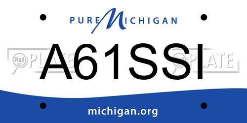A61SSI Michigan License Plate