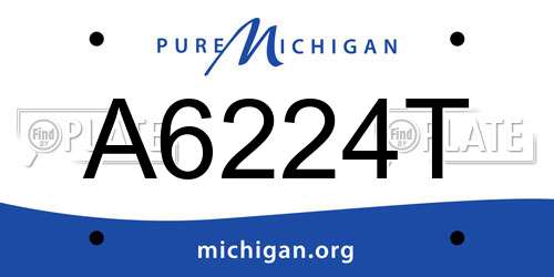 A6224T Michigan License Plate