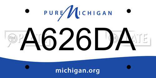 A626DA Michigan License Plate