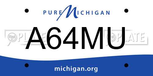 A64MU Michigan License Plate