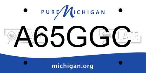A65GGC Michigan License Plate