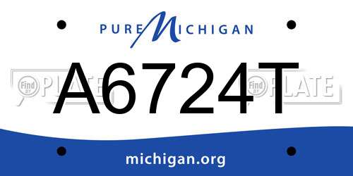 A6724T Michigan License Plate