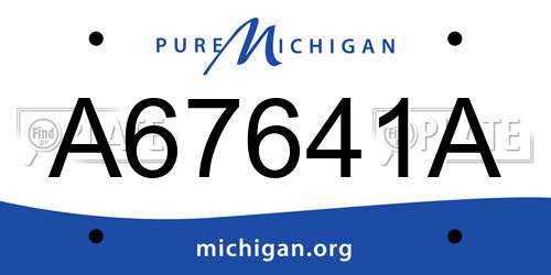A67641A Michigan License Plate