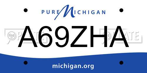 A69ZHA Michigan License Plate