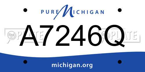A7246Q Michigan License Plate