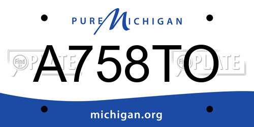 A758TO Michigan License Plate