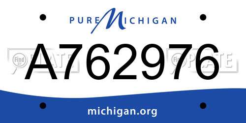 A762976 Michigan License Plate