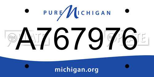 A767976 Michigan License Plate