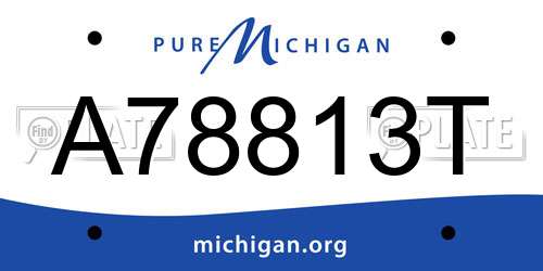 A78813T Michigan License Plate