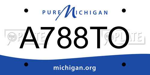 A788TO Michigan License Plate