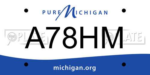A78HM Michigan License Plate