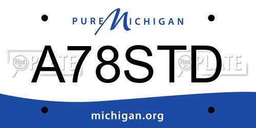 A78STD Michigan License Plate