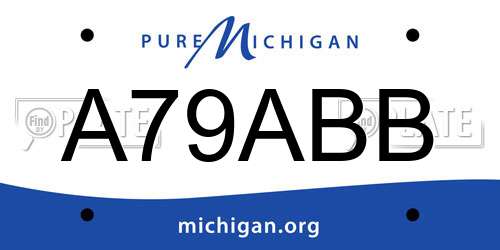A79ABB Michigan License Plate
