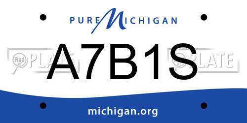 A7B1S Michigan License Plate