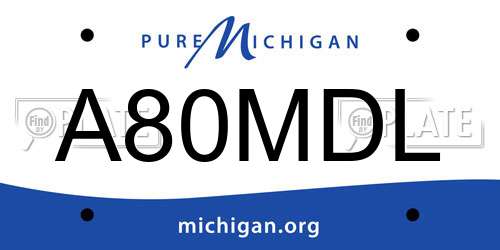 A80MDL Michigan License Plate