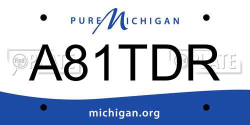 A81TDR Michigan License Plate